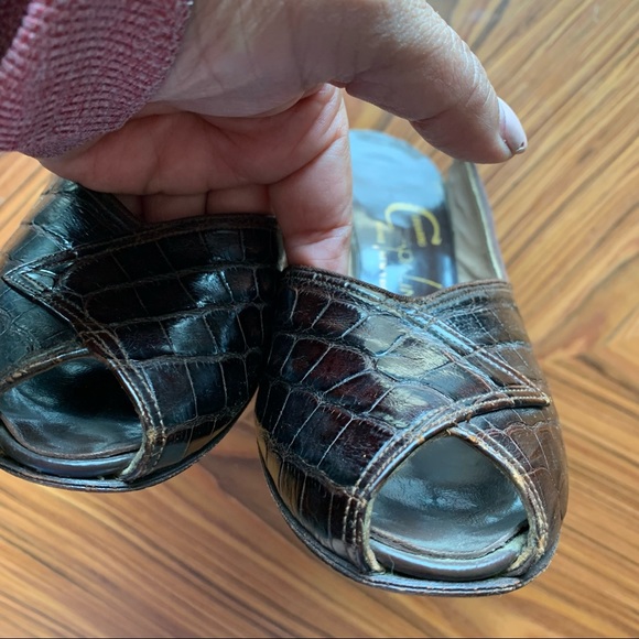 Vintage Eduardo Capalino Sling back peep toe - Picture 8 of 12